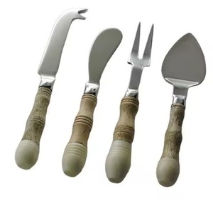 Cubiertos de diseño con mango de madera y acrílico de aspecto atractivo para servicio, restaurante, Hotel, mesa, uso superior, juego de queso moderno - Product Image 2