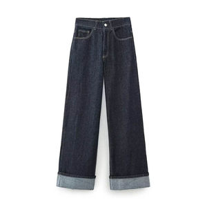 Pantalon en jean noir ample, pantalon en denim vintage délavé à l'acide avec poches décontractées, jean en vente promotionnelle avec logo personnalisé - Product Image 1