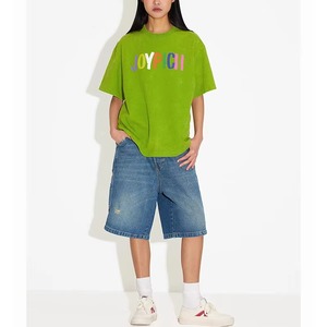 Printed T-shirts 100% organic Cotton for women digital print breathable Heavyweight oversized drop should T-shirts for ladies - Product Image 5