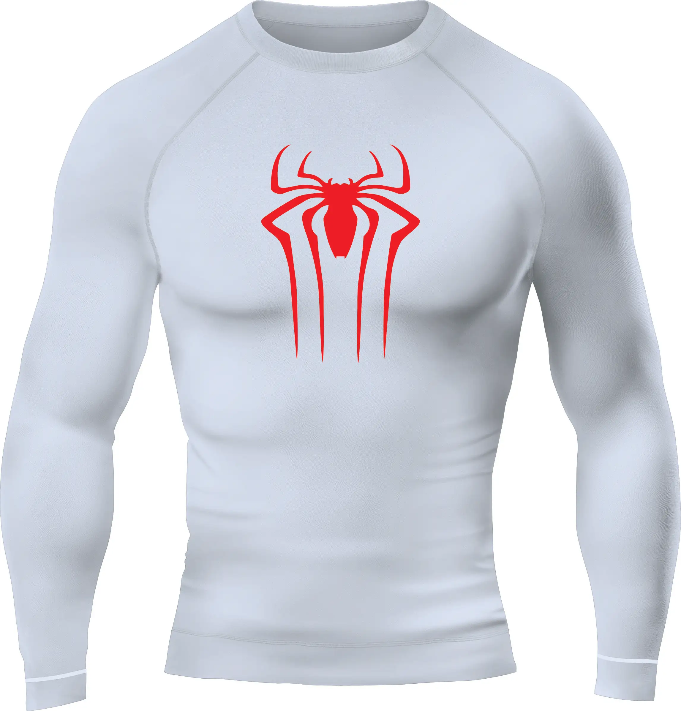 Erkek siyah uzun kollu T-Shirt sıkıştırma spor gömlek hızlı kuru nefes baskılı tasarım rahat cilt-fit Tech