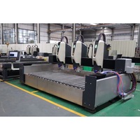 Máquina CNC de 3 Ejes y 3 Cabezales para Piedra 3015T, Router de Tallado de Mármol y Granito de Alta Resistencia para Procesamiento de Lápidas y Losas Multipieza