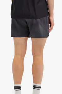 Pantalones cortos ligeros para correr de poliéster 100%, transpirables, cómodos, negros, con patrón sólido, cintura elástica, aberturas laterales, Digital - Product Image 3