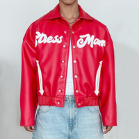 Veste en cuir pour homme personnalisée OEM, style vintage, bomber, fermeture éclair, décontractée, ODM, manteau d'hiver fini, réversible