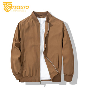 Blouson aviateur zippé léger et extensible de coupe décontractée pour homme - Product Image 5