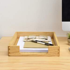Wood Letter-Size Tray Single-Tier (TP-NA)- Wooden Tones Collection Front-Load Documents Tray for Office Desktop Organizer <b>Desk</b> - Product Image 6