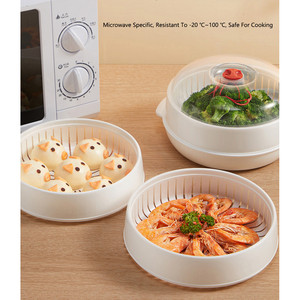 Vaporera Eléctrica de Gran Capacidad COOKER KING, Calentador de Alimentos por Microondas, Electrodoméstico de Cocina con Carcasa de Plástico - Product Image 3