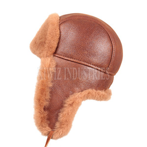 Offre Spéciale hommes en peau de mouton chapeau nouveau Style Hip Hop mode cuir en peau de mouton chapeau en peau de mouton - Product Image 2