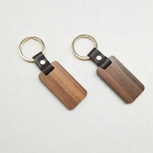 Houten Sleutelhanger Promotie Cadeau Op Maat Graveren Carve Logo Uitstekende Kwaliteit Groothandel Leverancier Hout Sleutelhanger