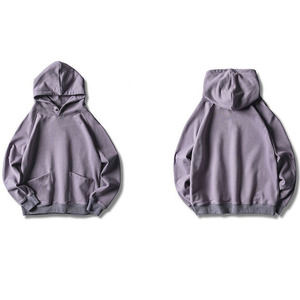 Sudaderas con Capucha Casuales de Invierno para Hombre, Lavado Ácido, Color Sólido, 100% Algodón, Felpa, Corte Regular, Ropa de Moda - Product Image 1
