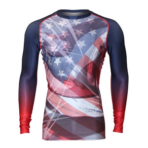 Camiseta de Compresión de Manga Larga con Cuello Redondo, Ajustada, Transpirable, con Protección UV UPF50+, Sublimación Completa, Diseño Personalizado - Product Image 1