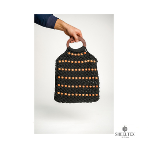 Bolso de algodón hecho a mano popular Bolso de mano de macramé moderno de alta calidad para mujer al precio más bajo - Product Image 6