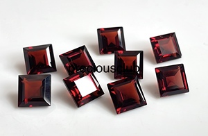 โกเมนธรรมชาติตัดสี่เหลี่ยม10มม.-หลวมโกเมนแดงคุณภาพสูงตัดสี่เหลี่ยม - Product Image 4