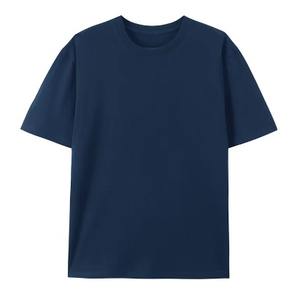 T-shirt d'été en coton décontracté pour hommes, grande taille, sans col avec motif solide, chemises imprimées en flanelle teinte unie pour adultes - Product Image 1