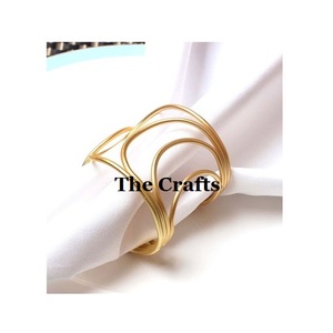 Ensemble de 3 porte-serviettes triangulaires de qualité supérieure, couleur or et argent, porte-serviettes en tissu à vendre - Product Image 4