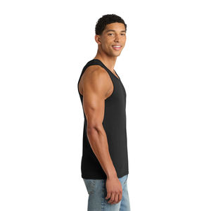 Débardeur de sport pour homme en coton ou en tissu Dry Fit, t-shirt musculaire élégant, logo et options de couleur personnalisés OEM - Product Image 4