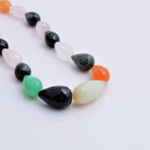 Collar de 16 Pulgadas con Gemas Mixtas Facetadas en Forma de Gota, Naturales, para la Elaboración de Joyería Fina - Product Image 1