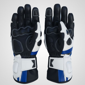 Gants de course de moto en cuir professionnels personnalisés, protection des jointures en fibre de carbone. - Product Image 5