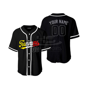 Nuevo diseño de los hombres de alta calidad de los hombres Jersey de béisbol Precio barato Hombres Plain Dyed Baseball Jersey - Product Image 2