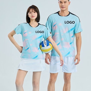 Maillots de badminton personnalisés pour hommes et femmes, impression numérique complète par sublimation, t-shirts bleus de haute qualité, t-shirts de tennis pour enfants - Product Image 4