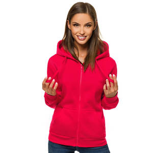 Winter Thicker Street Wear Custom Design Blank <b>Women</b> Cotton Casual Zipper Fashion Hoodies - Product Image 4