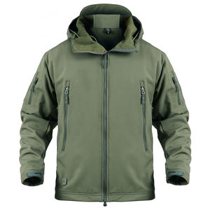 Abrigo de senderismo a prueba de viento con capucha y logotipo personalizado de la empresa para exteriores, impermeable, Polar, Softshell, chaquetas de invierno para hombre, uniforme - Product Image 6