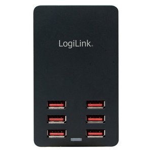 Chargeur USB LogiLink 6 ports 32W noir type A multifonction - Product Image 3