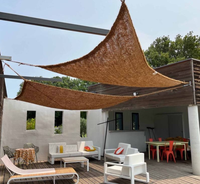 Vela de sombra de fibra de coco rectangular/vela de parasol de fibra de coco triangular de alta calidad lista para enviar
