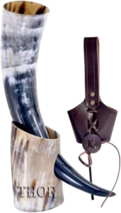 Cuerno de vaca de búfalo Natural 100%, cuerno de bebida Medieval vikingo hecho a mano, elemento decorativo de Animal náutico pulido para cerveza - Product Image 5