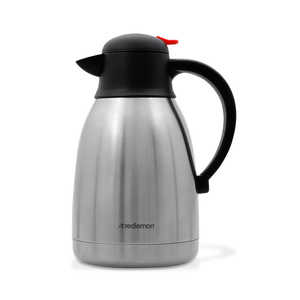 Carafe à café thermique moderne de 1,5 L avec couvercle, flacon en verre à double paroi sous vide portable pour les voyages, cadeau d'affaires, structure métallique - Product Image 1