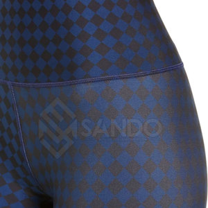 เลกกิ้งผู้หญิงคุณภาพสูง แบบซับลิเมชั่น แห้งเร็ว ระบายอากาศได้ดี ทนทาน ไร้ตะเข็บ ความยาวเต็มตัว เอวยางยืด สำหรับโยคะและกีฬา - Product Image 5