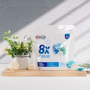 Cápsulas de Lavandería Ecológicas Power-Clean 4 en 1, Detergente en Gel Desechable para Ropa, Película de PVA Ecológica - Product Image 3