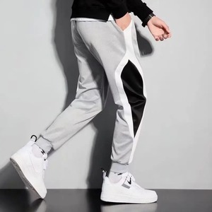 Pantalones de chándal de cintura alta de lona elásticos y cómodos para hombre, pantalones de uso diario con cintura elástica y bolsillos con cremallera, talla XL - Product Image 3