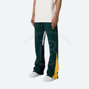 ผู้ผลิตแฟชั่นใหม่ กางเกงวอร์มผ้าแคนวาสน้ำหนักเบา สั่งทำได้ ทรงลำลอง เอวกลาง สำหรับผู้ชาย ทรงขาบาน ระบายอากาศ แห้งเร็ว - Product Image 1