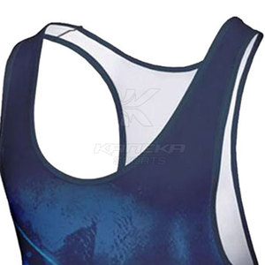 Nouveauté : Singlet de lutte personnalisé avec logo, haute qualité, respirant, en Spandex/Polyester, séchage rapide, léger, KANEKA SPORTS - Product Image 6