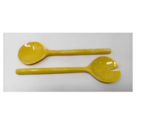 Ensemble de cuillères à salade en résine, écologiques, compatibles lave-vaisselle, couleur personnalisée moderne, 11 pouces, ustensiles à salade, cuisine à domicile, fabriqué en Inde