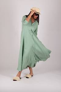 Relaxed Fit Printed Lightweight Cotton <b>Kaftan</b> Maxi <b>Dress</b> Ethnic Floral Geometric Tropical Digital Floral Floral <b>Kaftan</b> <b>Dress</b> - Product Image 4