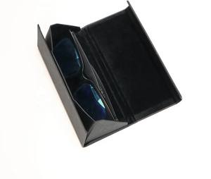 Étuis à lunettes de soleil en cuir PU avec logo de couleur personnalisée, boîtes à lunettes pliables, étui à lunettes, étui à lunettes de soleil, emballage - Product Image 4