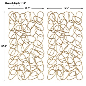 Escultura de Arte de pared de Metal de inspiración Vintage para el hogar elegante sala de estar dormitorio acento de pared Interior - Product Image 3