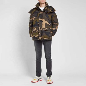 High quality Polyester padded winter men's Quilted hooded puffer <b>jackets</b> <b>camo</b> print custom logo wholesale casual coat+ - Product Image 4