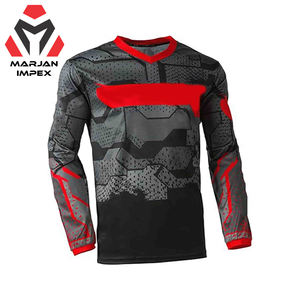 Jersey de Motocross Personalizado para Hombre y Mujer, Unisex, Manga Larga, Sublimado, Transpirable, 100% Poliéster, Ropa Deportiva de Carreras para Verano - Product Image 1