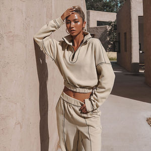 เสื้อฮู้ดดี้ผู้หญิงพิมพ์ลายตามสั่ง ขายดีสำหรับมืออาชีพ ผลิตจากผ้าโพลีเอสเตอร์/คอตตอนผสม ป้องกันการเป็นขุย เนื้อผ้าหนา 220/300 GSM - Product Image 5