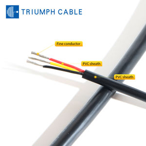 Pvc इंसुलेटेड इलेक्ट्रिकल वायर ट्रू 2*0.15 मिमी 8/0.15 के रूप 3.7 पुर जैकेट केबल तापमान 80 डिग्री 300 मिलियन बार - Product Image 2