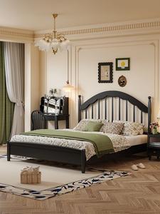 Cama de caoba maciza tamaño Queen Con excelente acabado Diseño minimalista en estilo tradicional para muebles de dormitorio del hogar - Product Image 2