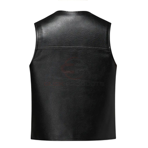 Gilet en cuir ajusté pour homme, respirant, confortable, professionnel, fabriqué au Pakistan, gilet 5 dimensions, best-seller - Product Image 3