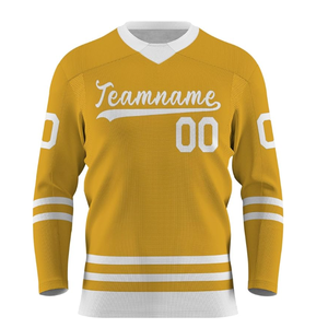 Jersey de hockey sobre hielo de sarga de aparejos de sublimación y bordado personalizado de poliéster profesional OEM para adultos a precio mayorista - Product Image 2