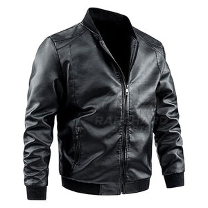 Blouson aviateur en cuir classique, décontracté, à porter au quotidien, blouson aviateur en cuir tendance, doux, chaud et confortable - Product Image 2