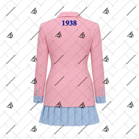 Großhandel griechischen Jack und Jill von Amerika JJOA Kleidung bestickten Blazer Mini kleid mit plissierten Saum griechischen Utensilien