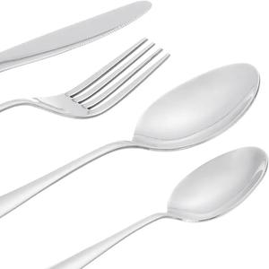 Diseño de acabado Utensilios de cocina de acero inoxidable Juego de cubiertos Diseño completamente de metal Cubiertos de plata Herramientas Cubiertos brillantes Juego de cubiertos - Product Image 5