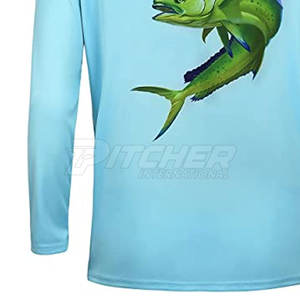 Fait sur mesure 100% polyester UPF 50 respirant pêche chemise à manches longues impression de Logo personnalisé pour les équipes Clubs aventures en plein air - Product Image 4