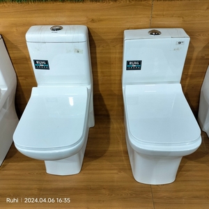 Thiết kế sang trọng phòng tắm sứ inodoro thiết bị vệ sinh WC S Trap một mảnh gốm nhà vệ sinh bát và bồn rửa bộ màu trắng nhà vệ sinh - Product Image 1